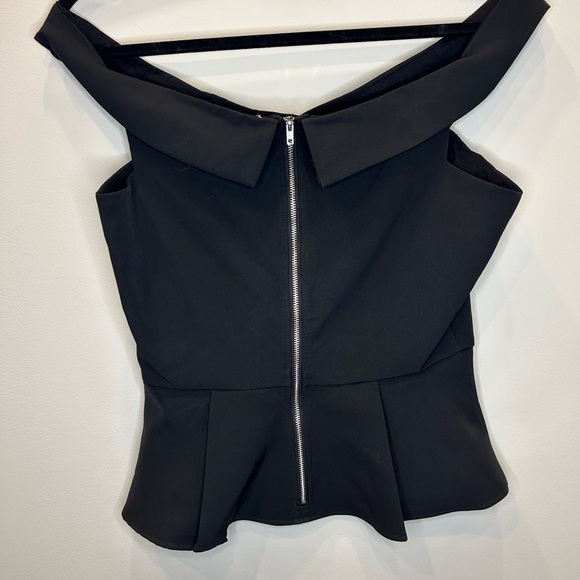 Parker Davina Peplum Top with Portrait Collar and Cut Out - Picture 5 of 6